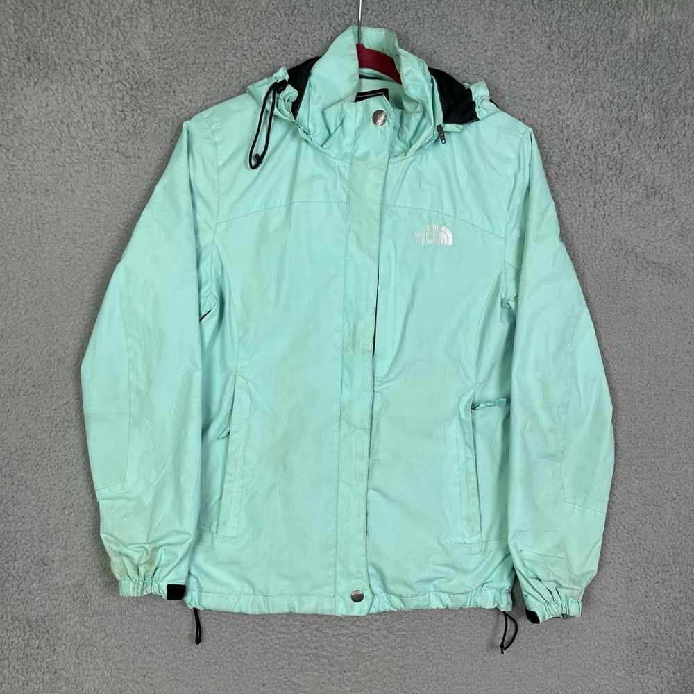 The‎ North Face hyvent Mint Green Hooded Rain Waterproof jacket - Picture 2 of 4